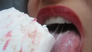 LICKING ICE CREAM