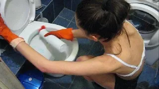 TOILET-CLEANING MAID