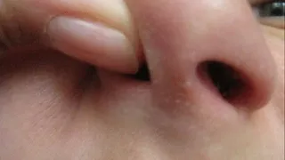 TO PICK IN THE NOSE (np)