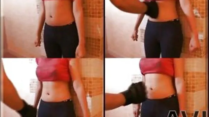 Lady stood against the wall as she receives hard punches on her stomach - Full version (Faster Download - )