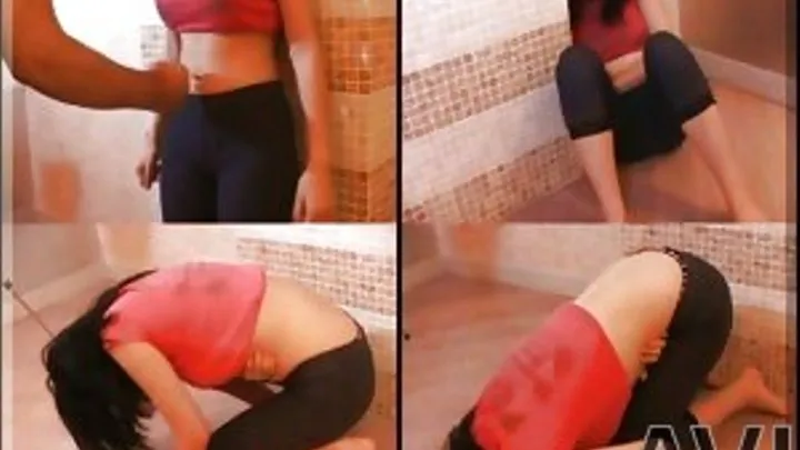 Lady pulled her shirt up and lets man punch her stomach - Full version (Faster Download - )