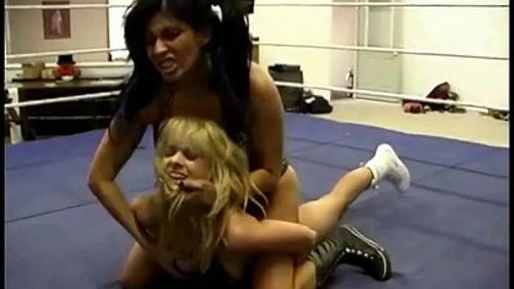 Pussy and Breast grabbing wrestling