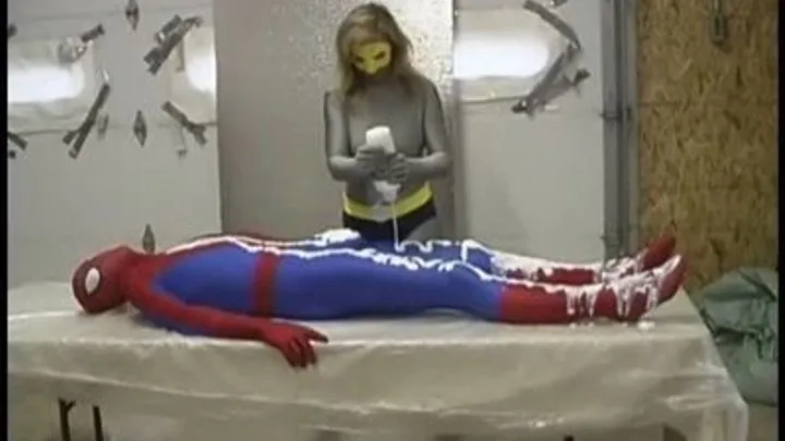 Spidy Stuck In Goo With A Boner