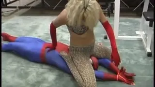 Spidey Smothered By Spandex Cat Woman