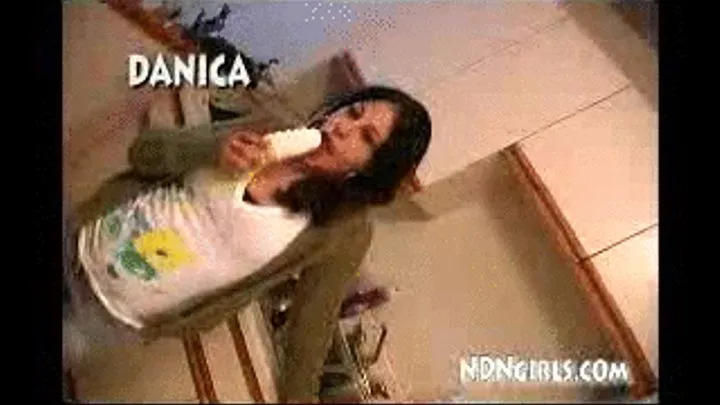 : Danica from NDNgirls gives a SUPER AWESOME BLOWJOB after eating ice cream and a banana