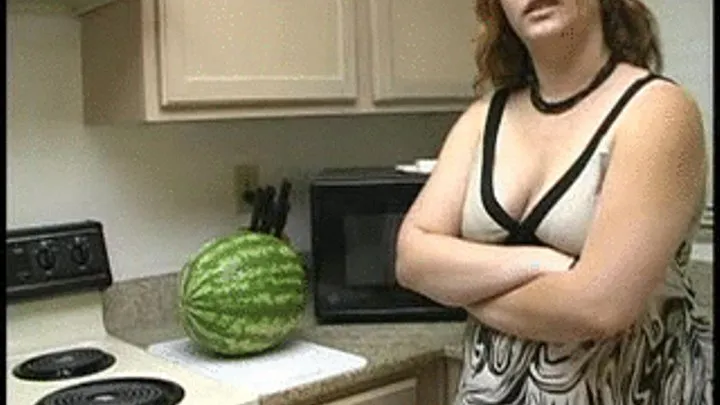 Kira deepthroats a banana, then makes a watermelon smoothie
