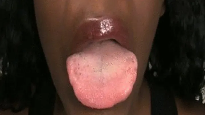 Tongue Fetish - Krystal Sticks Out Her Big Tongue and Does Tricks With It *** ***