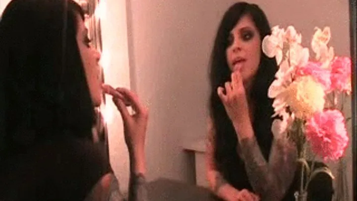 Jane Applies Sexy Pink Lip Gloss, and Pouts and Puckers and Blows Kisses * ***