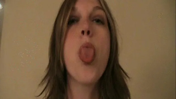 Claire shows off her sexy tongue and does tricks with it *** ***