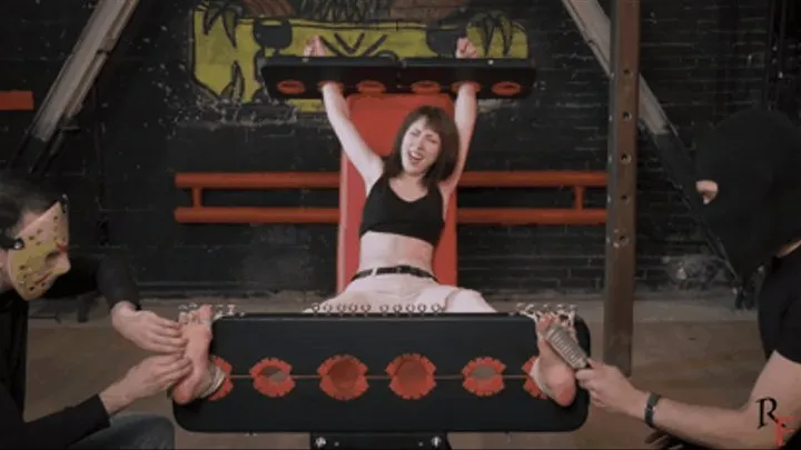 Kate Anima gets tickled in stocks with four hands