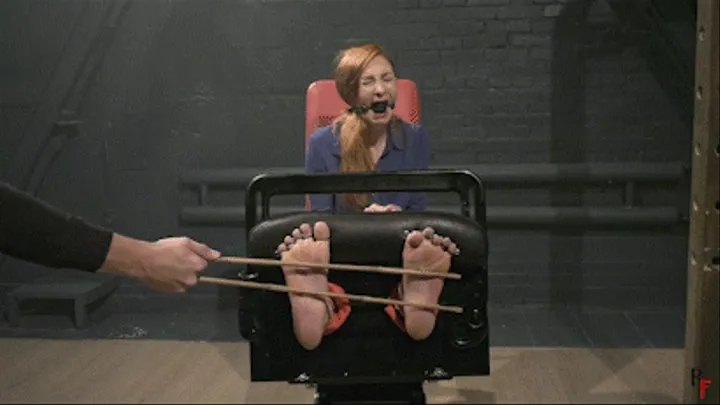 Heavy punishment for Mora's feet with Tickling and Bastinado in stocks