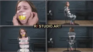 Arina - Tape Bound and Gagged Cutie on a Chair