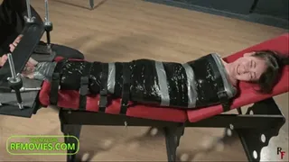 Madoka - Asian tiny feet tickling in a foot arching device with full mummification