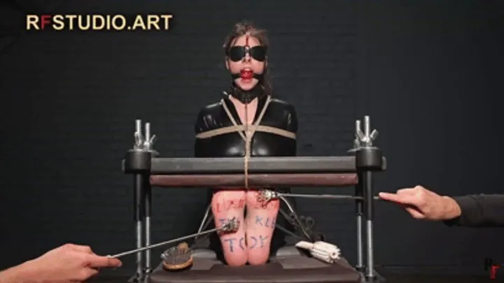 Liza Lush - A Tickle Toy - Tickling in a Catsuit, Toe press, Ballgag and Nosehook