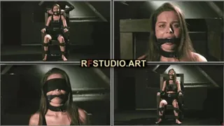 Leya - Upper Body Tickling on a Chair + Cleave Gag and Bit Gag with Lots of Drool