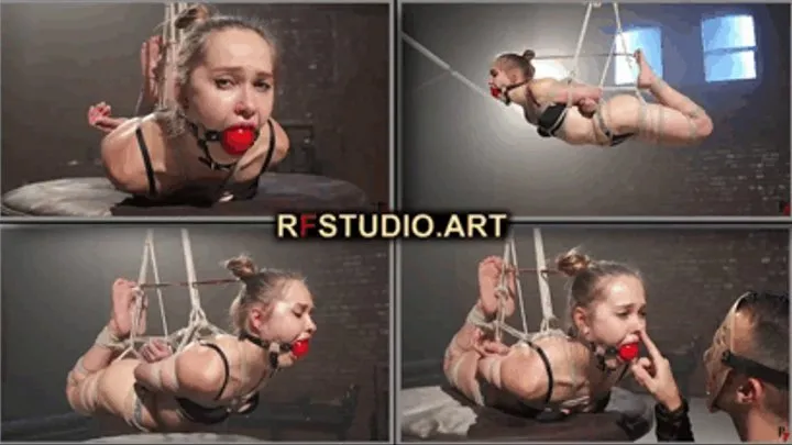 Ivanka - Hogtied, ballgagged and suspended at a great height