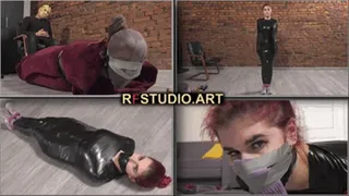 Pandora in tight mummification - Humiliating shoes and socks sniffing - Part 1
