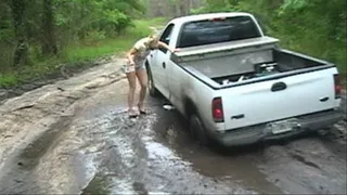 Brittney Gets Truck Stuck Bad