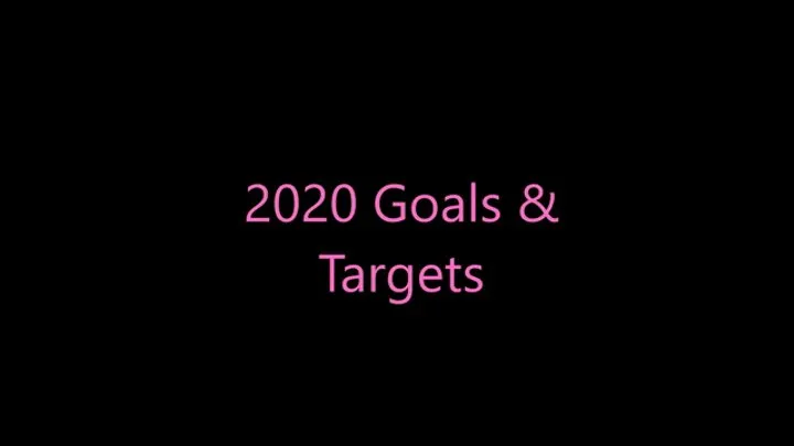 2020 Findom Goals & Targets