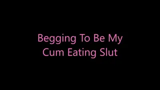 Begging To Be My Cum Eating Slut
