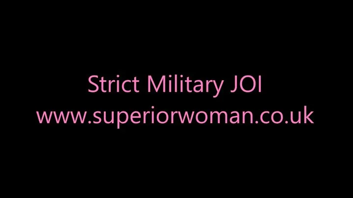Strict Military JOI