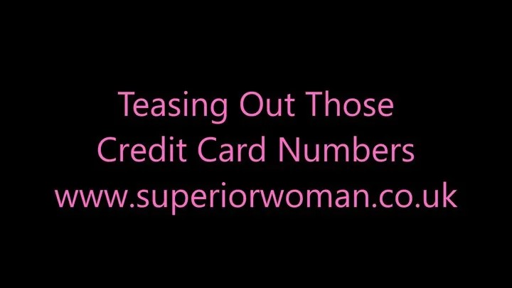 Teasing Out Those Credit Card Numbers