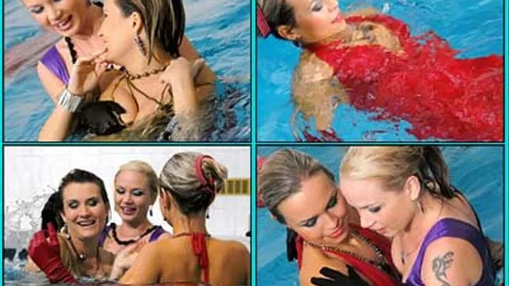 Silk and Satin Swimming Pool Fun