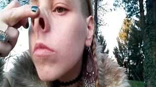 Nose Pinching in the park