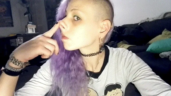 My Piggy Nose and lilac hair!