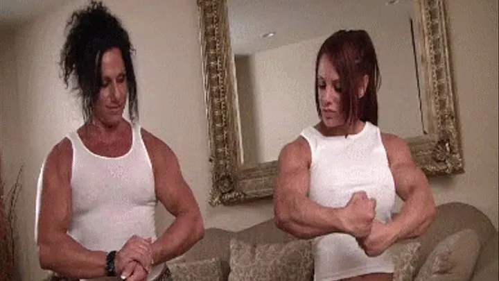 Danni and Annie - mega pec hulk out