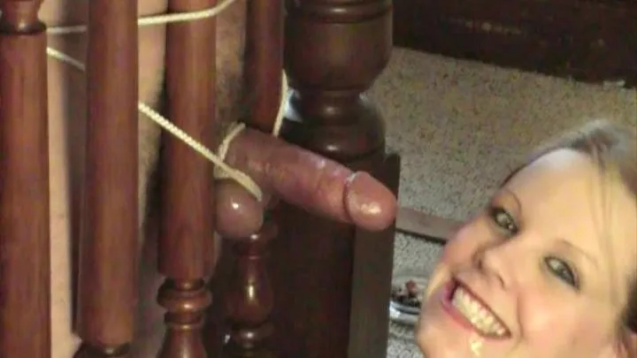 Cumshot 38 Bound to the Banister Cum on My Face 3GP