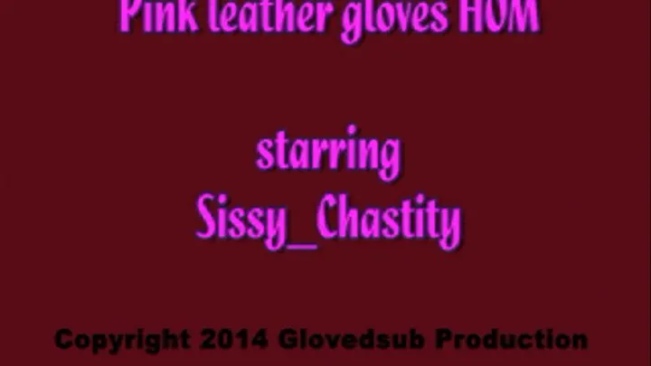 Pink leather glove GOM