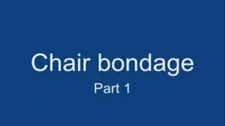 Chair bondage and masturbation part 1