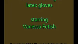 Vanessa smoking in latex gloves