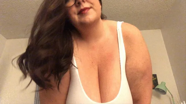 Big Tits and Ass in White Thong Bodysuit