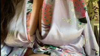 Sexy BBW Relaxes in Her Robe