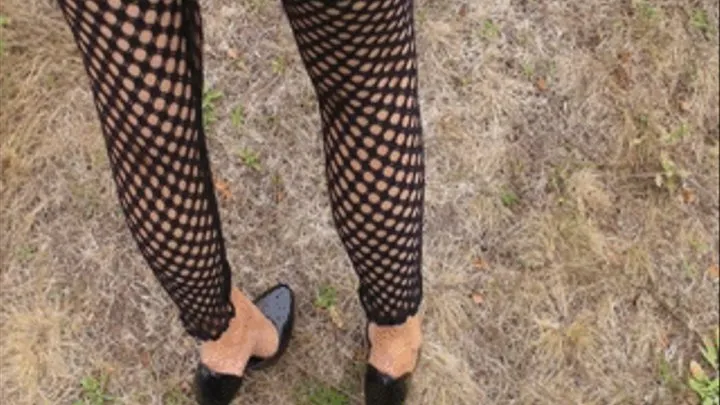 Sexy Fishnet Outfit with very short Mini Skirt