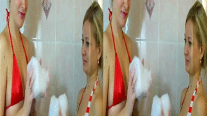 3D - 2 Bikinigirls in a bubblebath