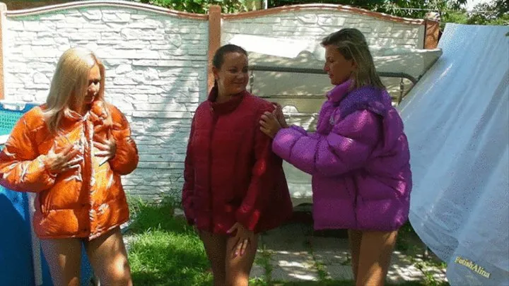 Alina, Christina and Jackie in down Jackets