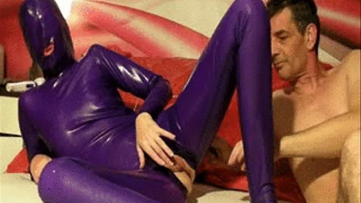 Fucked with cumshot - Latex Zentai