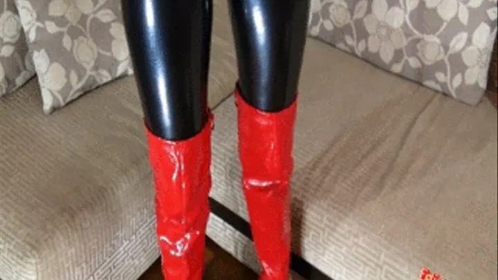Down jacket,Latex,Slinkystylez and Boots