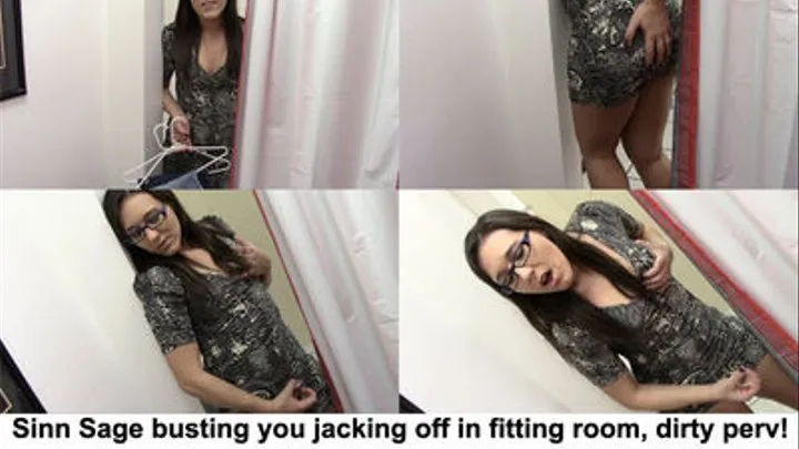 Sinn Sage busts U jerking off in fitting room JOI