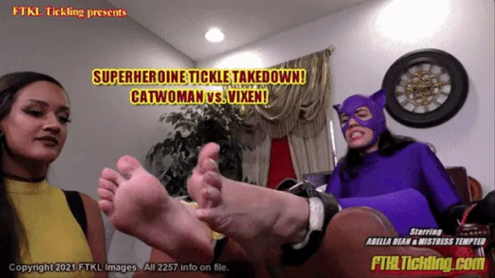 Superheroine Tickle Takedown: Catwoman vs Vixen!