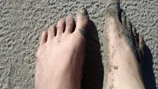 Sandy soles and toes