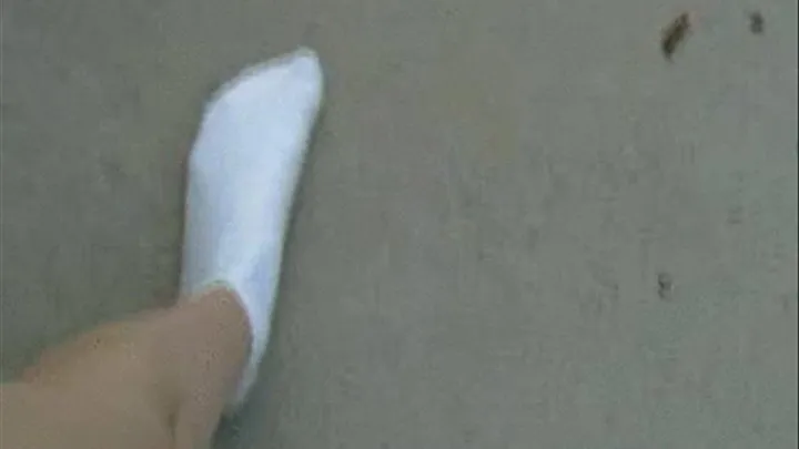 Walking Outside in White Socks