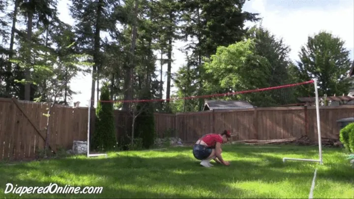 Lolly & Muffin: Badminton and Wetting Outside