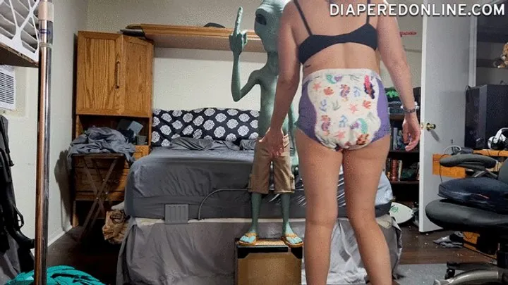 Alisha: Diapered Blowjob for Alien