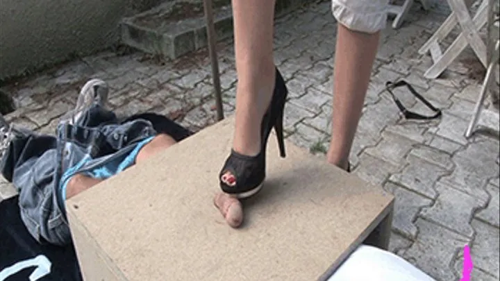 Cock destruction under cruel heels