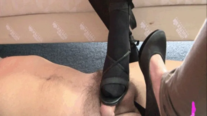 Double high heel cock and balls