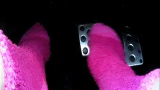 Pink Fuzzy Sock pedal pumping